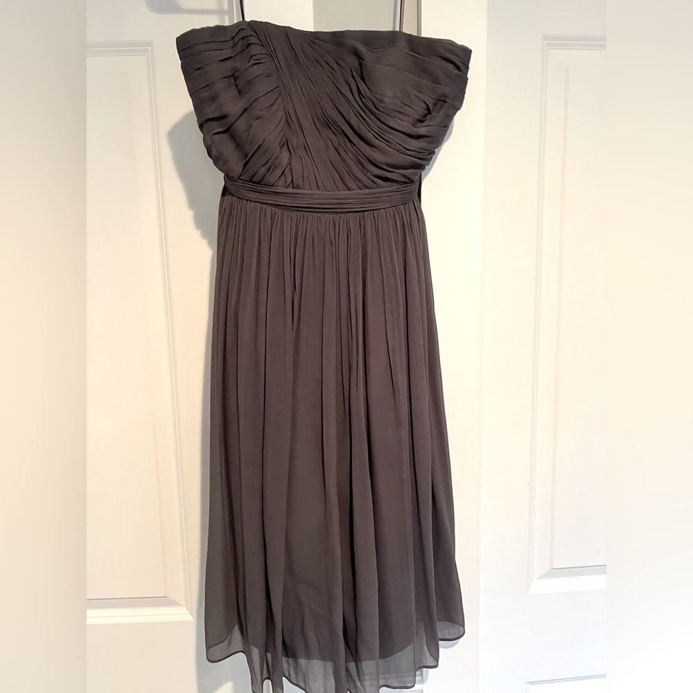 Gray J.Crew Strapless Dress, Size 2